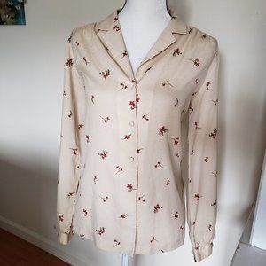 🍀 KORET Vintage Floral Union Made Blouse